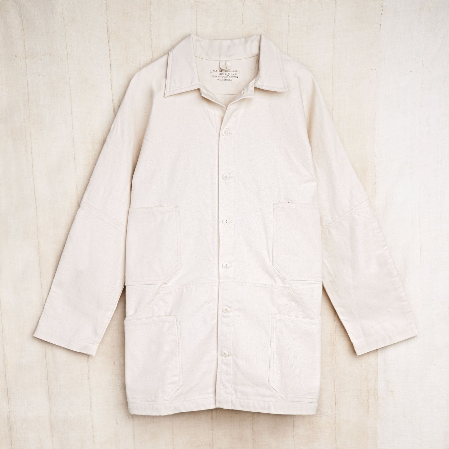 10-Pocket Maker Coat, Undyed Organic Cotton Twill + Canvas