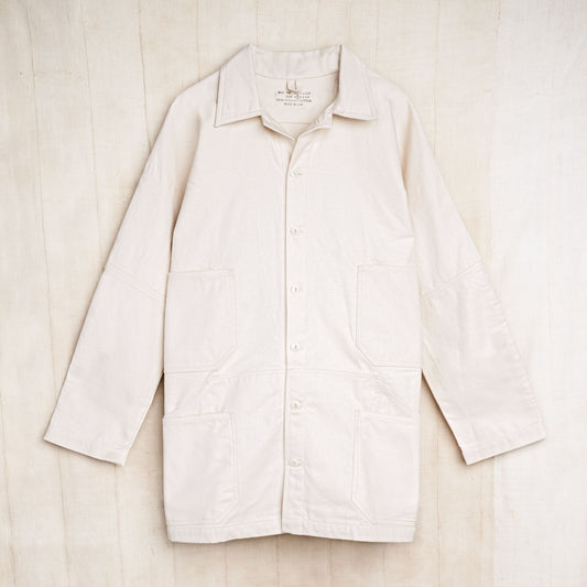 10-Pocket Maker Coat, Undyed Organic Cotton Twill + Canvas