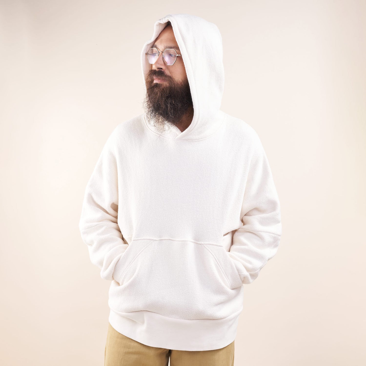 2-Pocket Knit Anorak, Undyed Organic Cotton Jersey