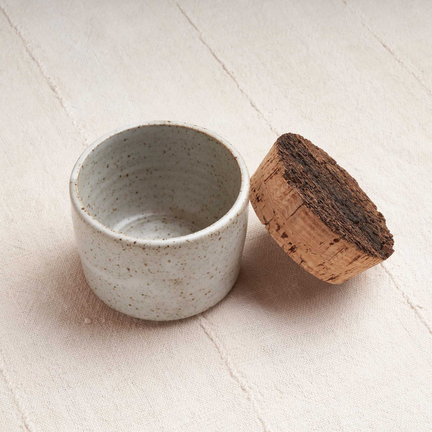 Corked Ceramic Canister