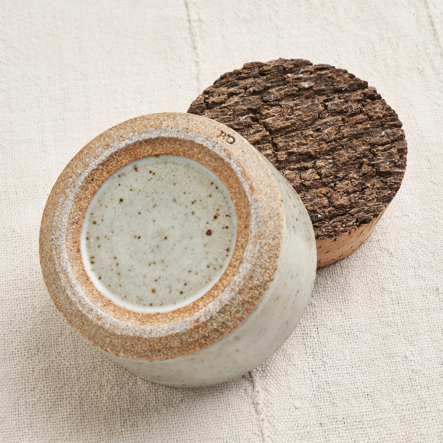 Corked Ceramic Canister