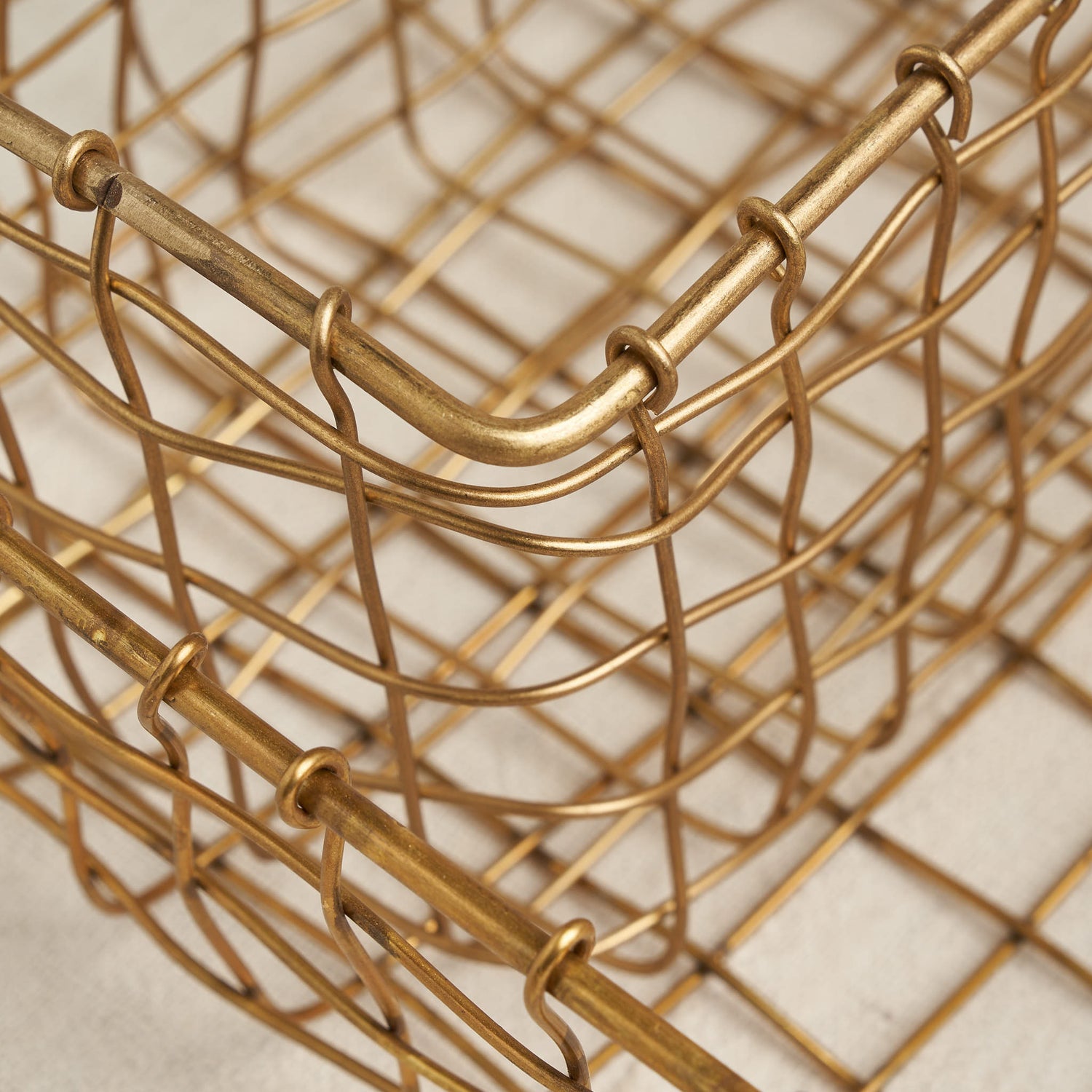 Fog Linen  Brass Wire Basket – Housework