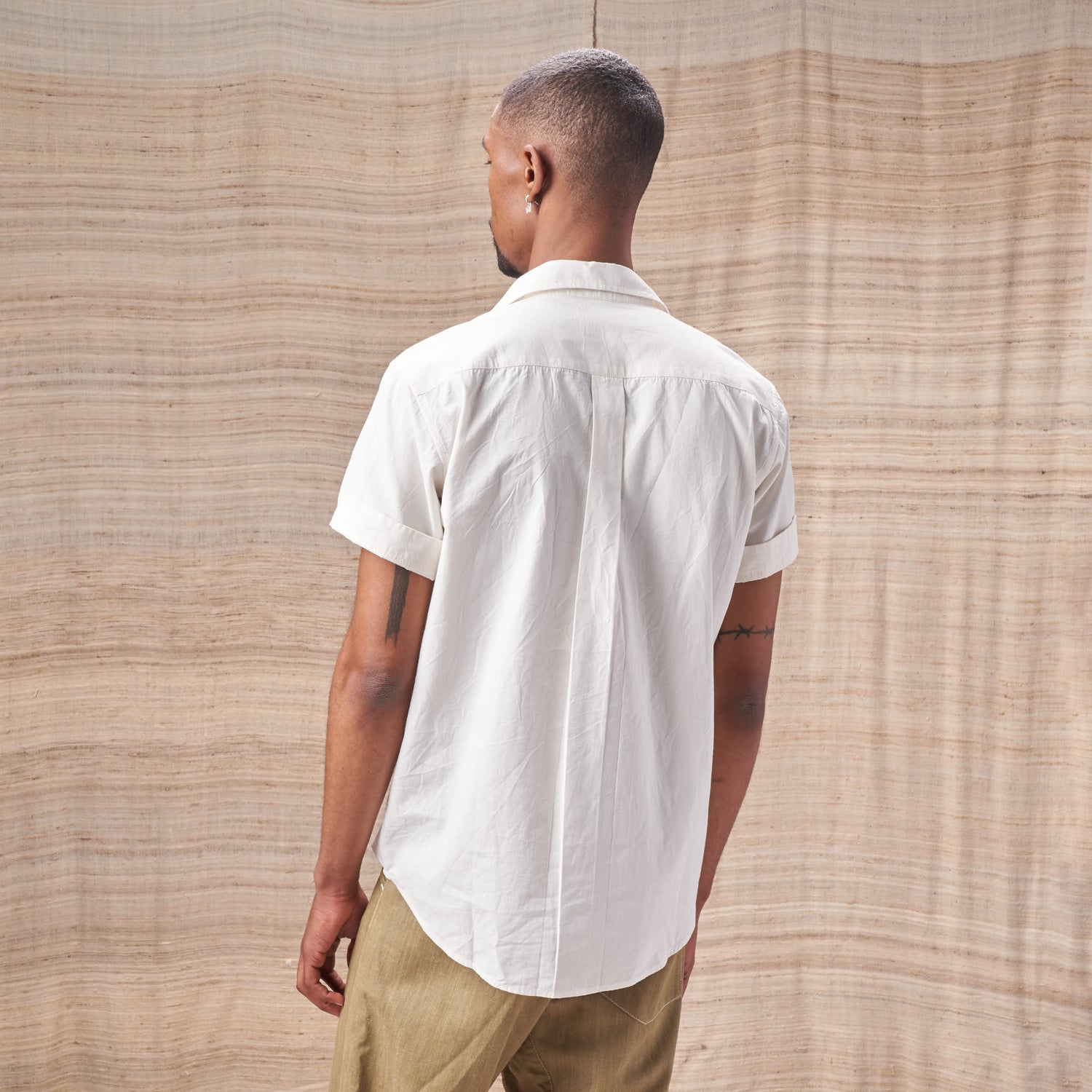 Camp Collar Matty Shirt, Organic Undyed Poplin