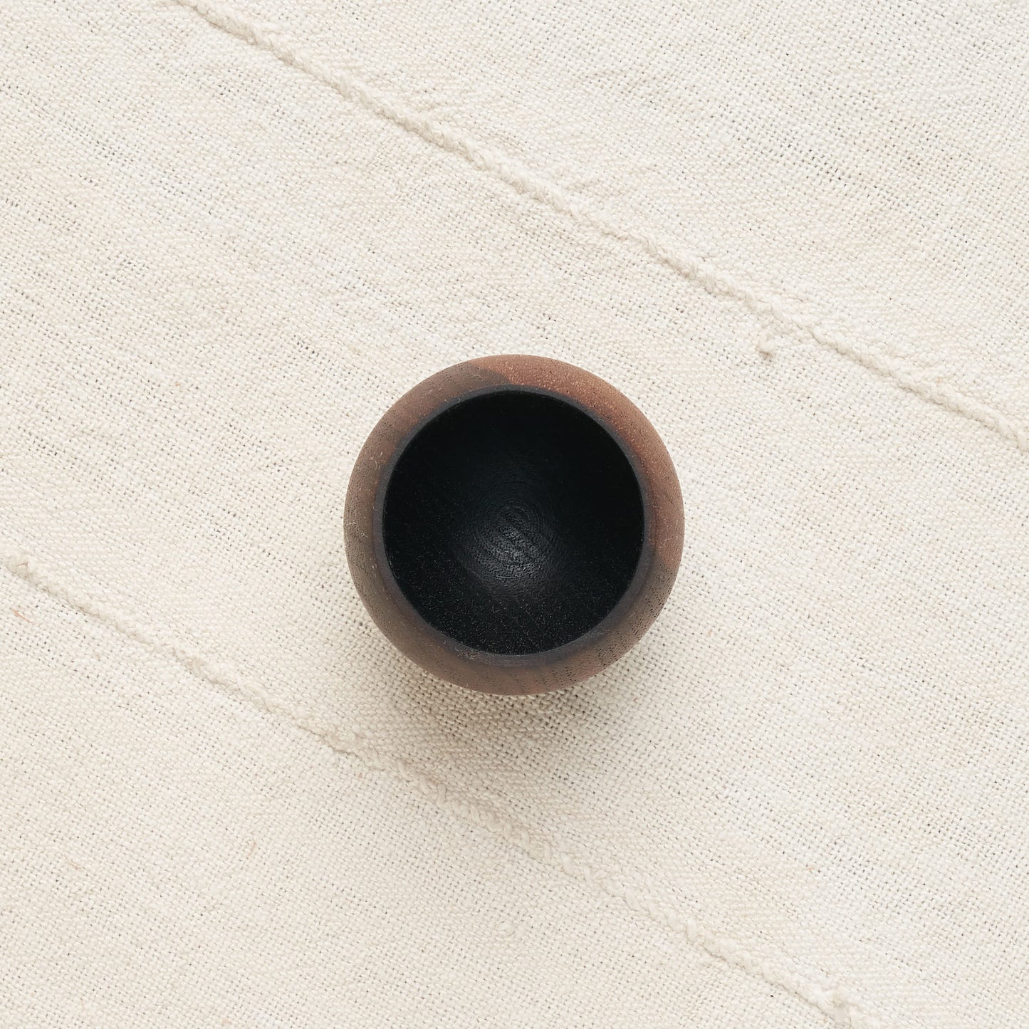 Sphere Charred Cup in Natural Walnut Wood