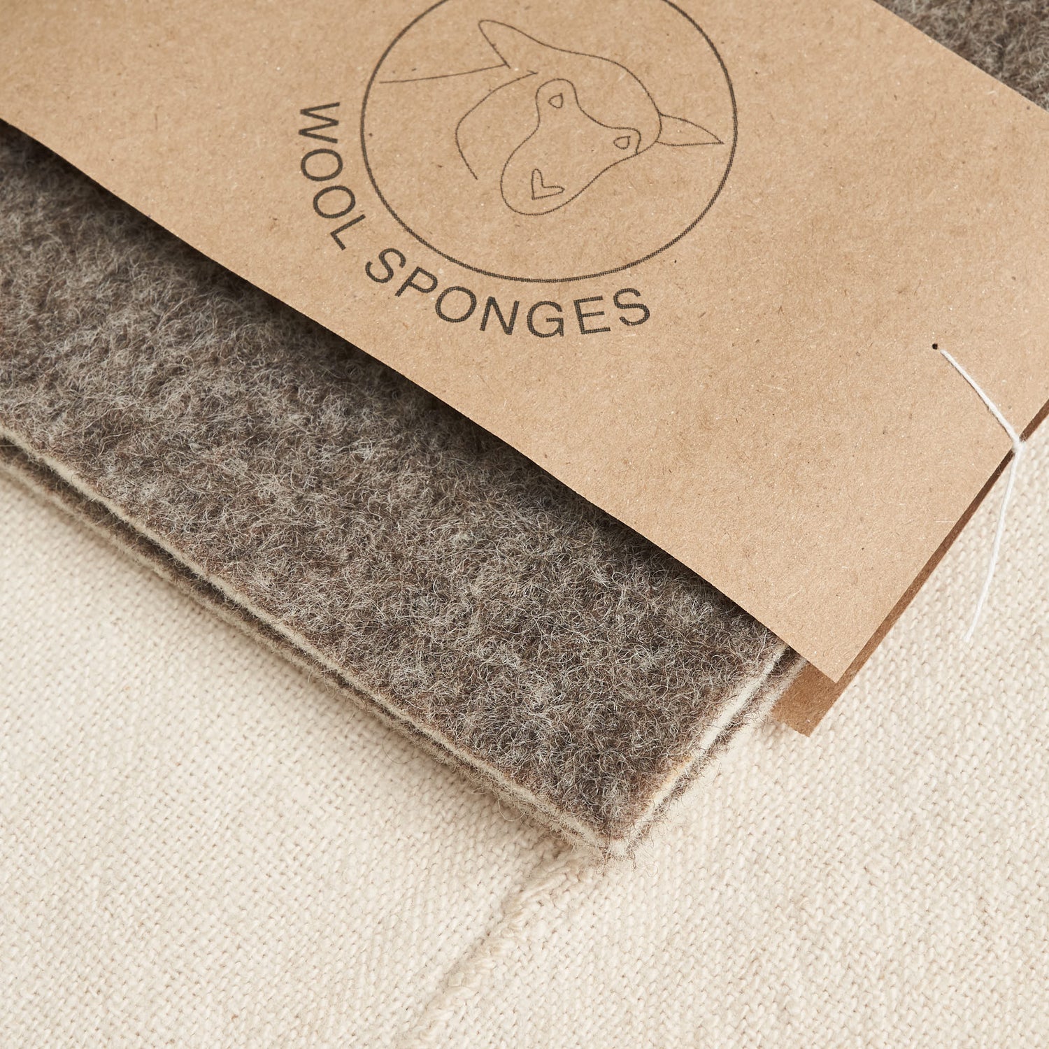 Climate Beneficial™ Wool Sponges, Two-Tone Gray/Cream