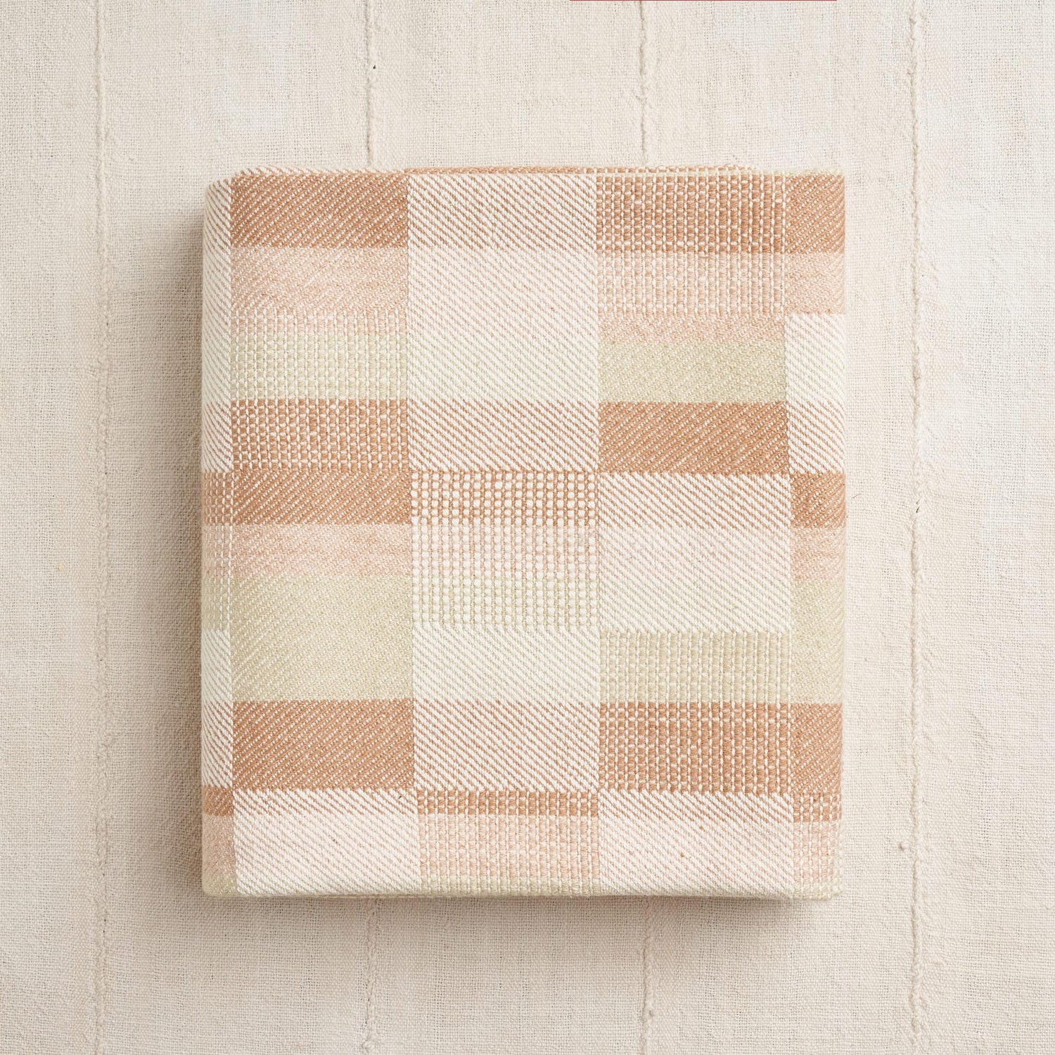 Organic Checkered Hand Towel Wheat / Individual