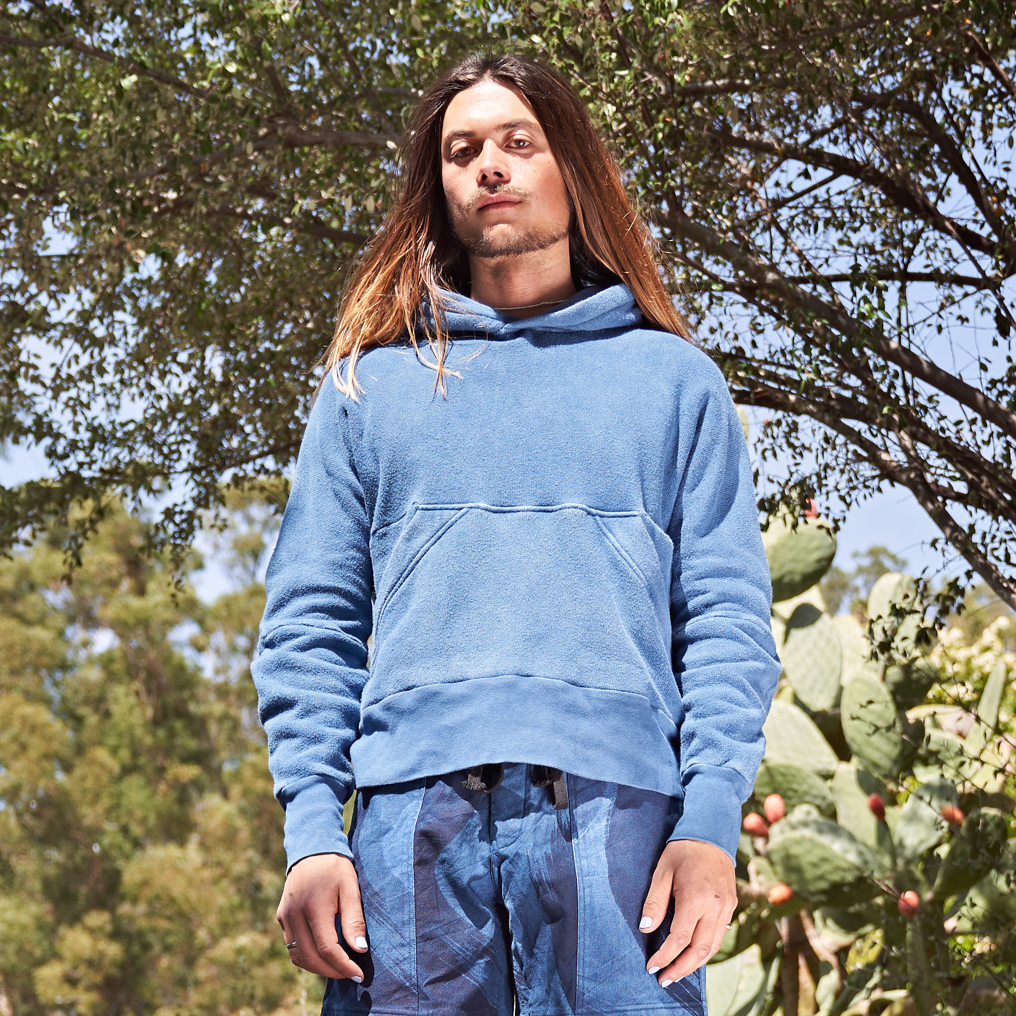 All We Remember | 2-Pocket Knit Anorak in Indigo Organic Cotton