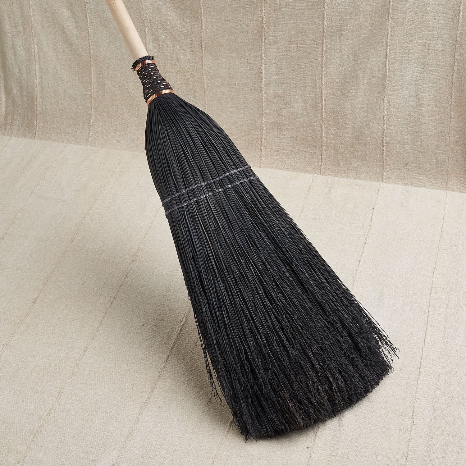 Shaker Broom, Iron Black Bristle