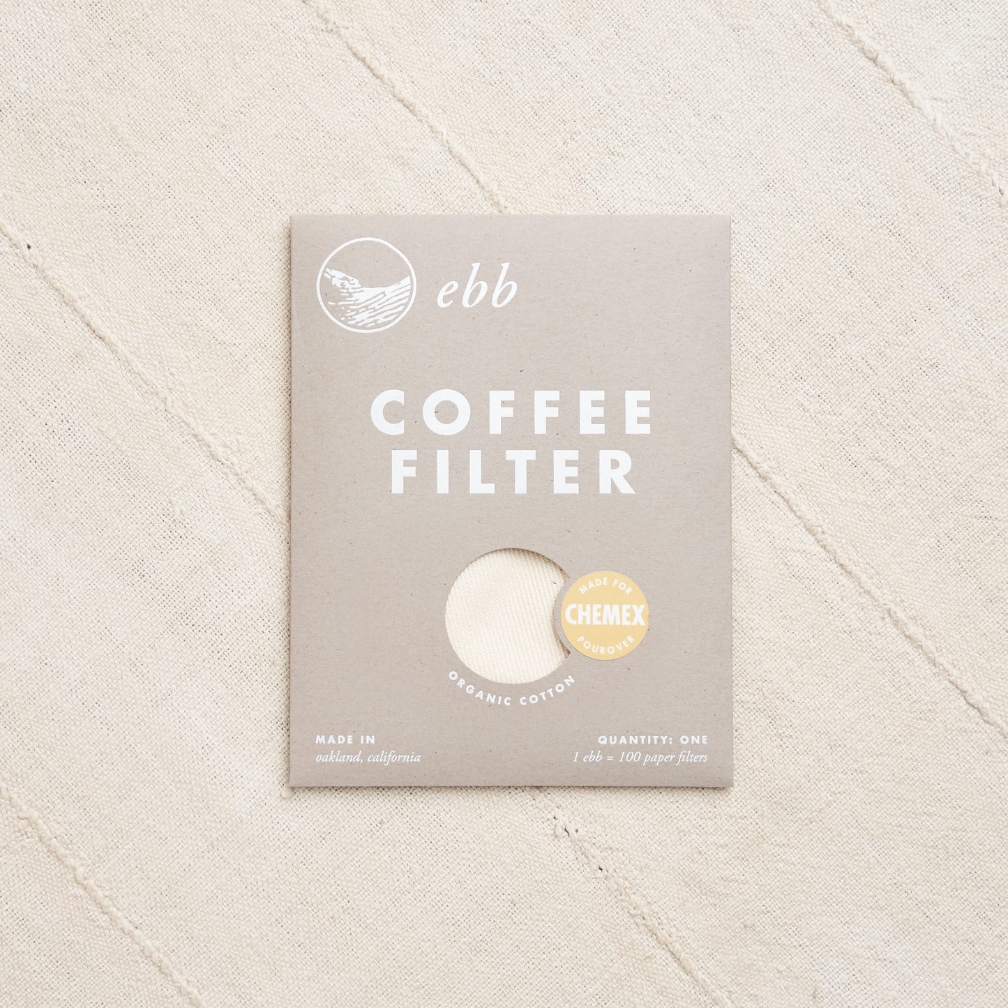 Ebb Organic Cotton Coffee Filters