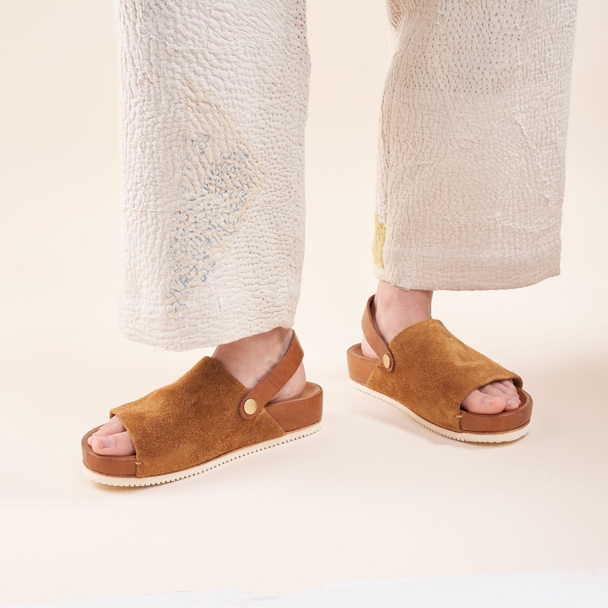 FEIT One Strap Sandal in Vegetable Tanned Suede Housework