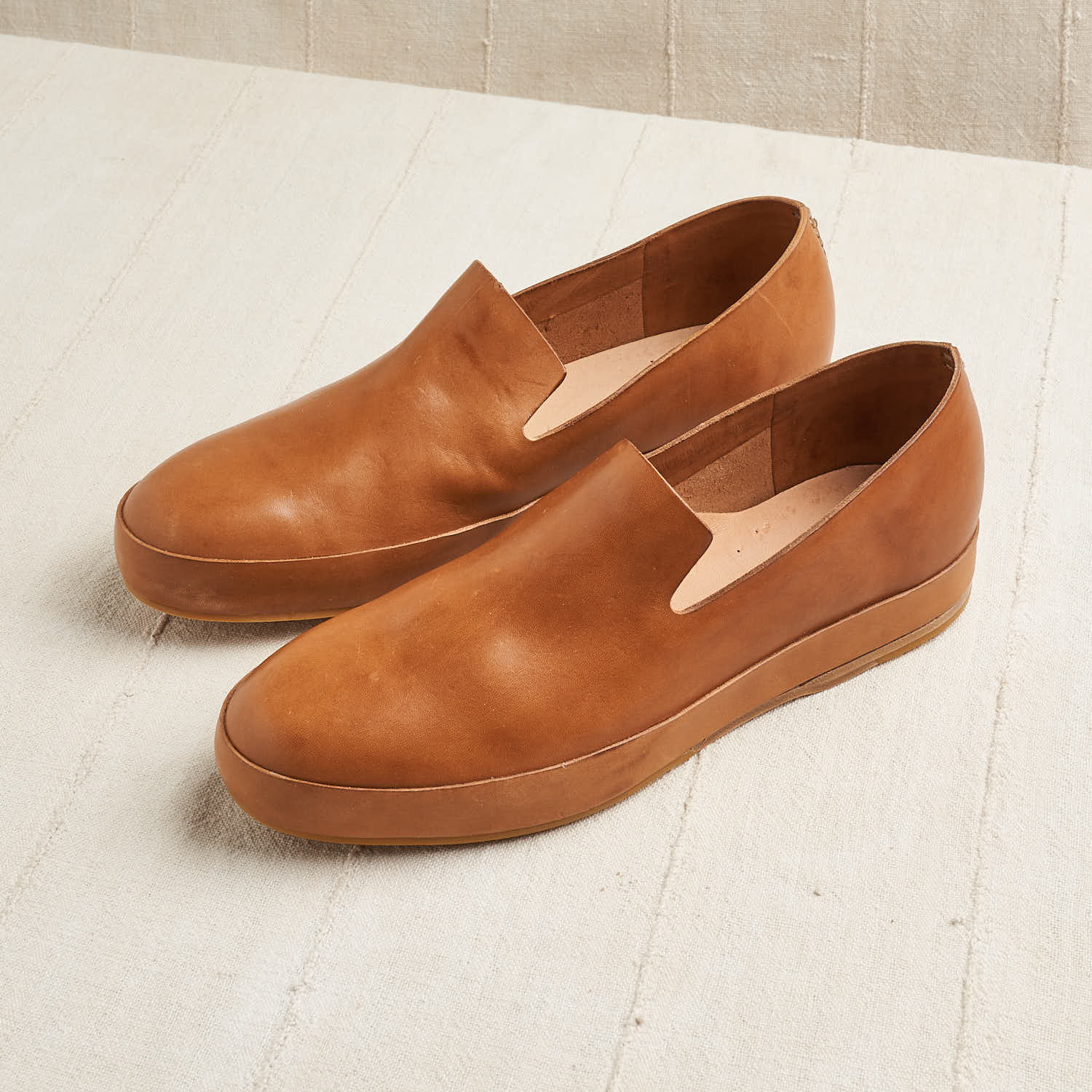 Hand-Sewn Slip-On, Vegetable Tanned Leather