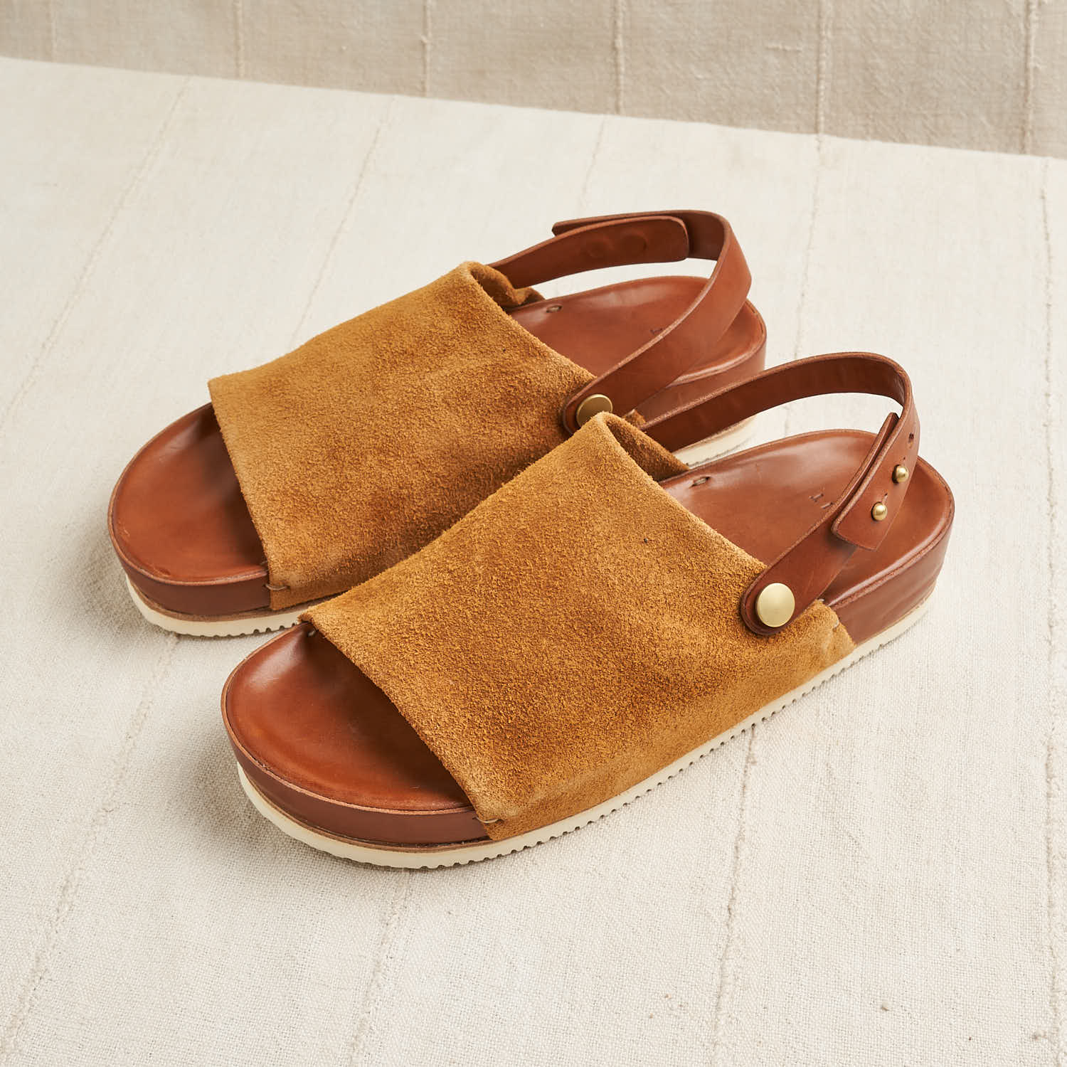 One Strap Sandal, Vegetable Tanned Suede