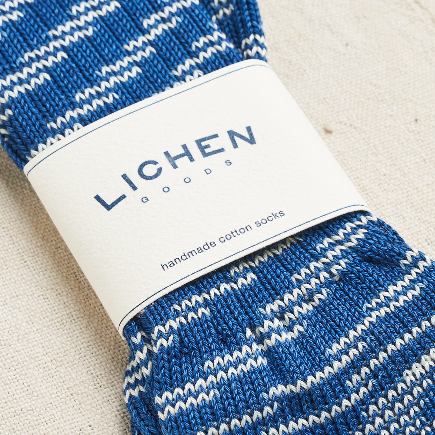 Compostable Cotton Socks, Indigo Tie-Dye