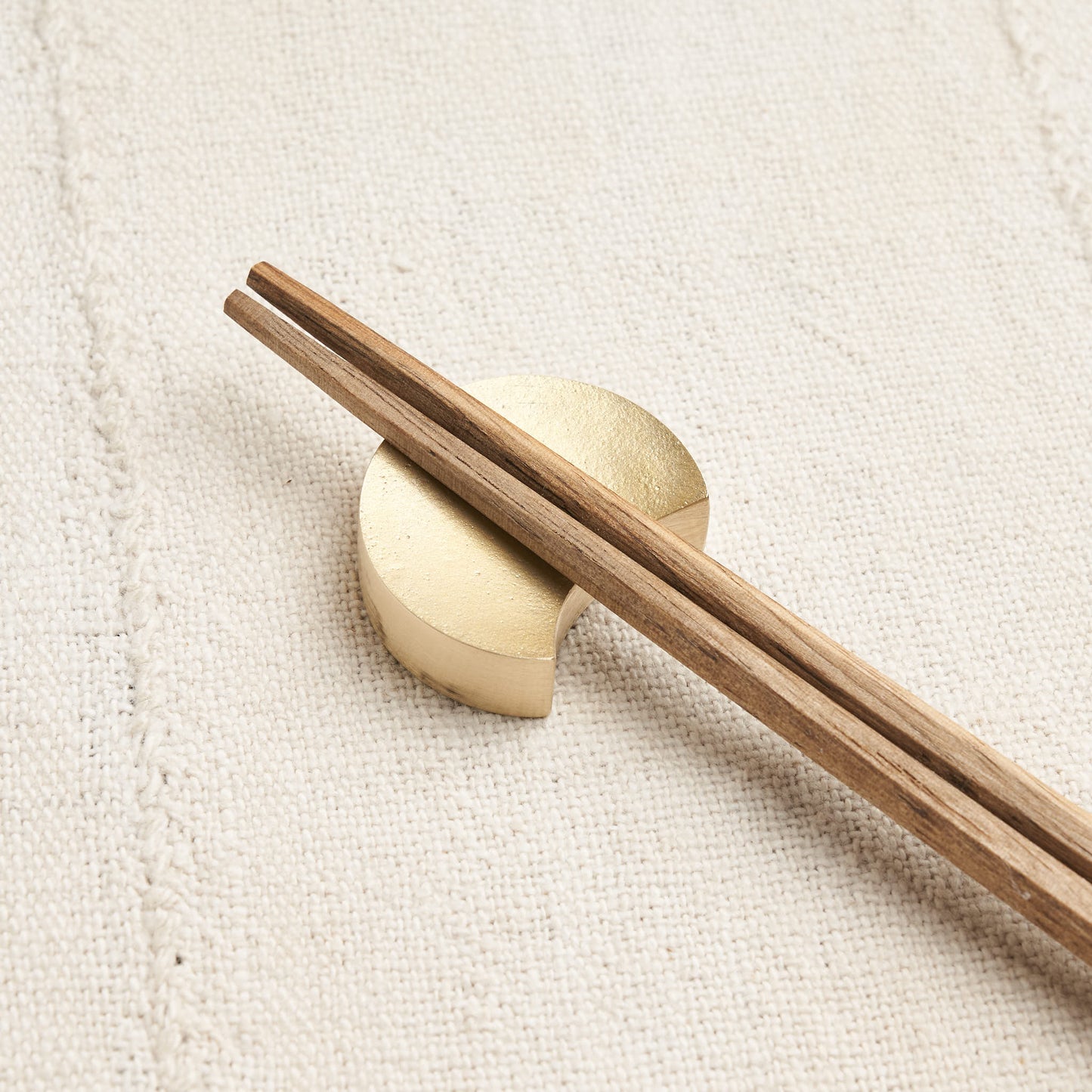 Four Moon Solid Brass Chopstick Rest Set