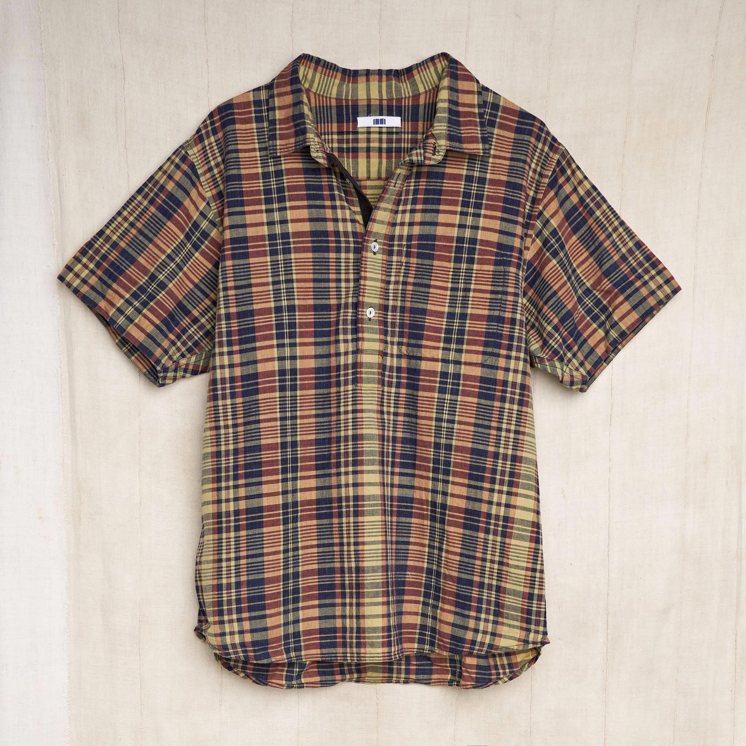 Cedar Shirt, Organic Plant Dyed Madras