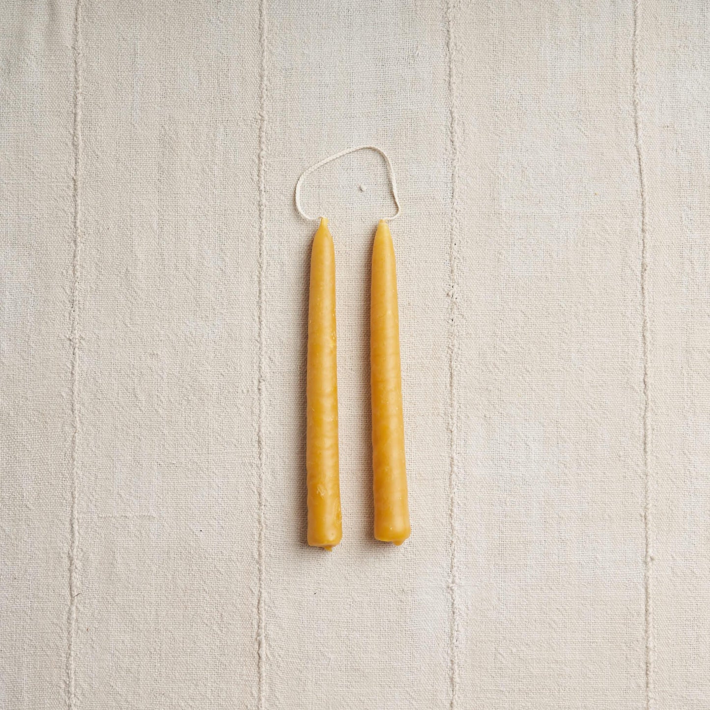 Hand-Dipped Pure Beeswax Taper Candles