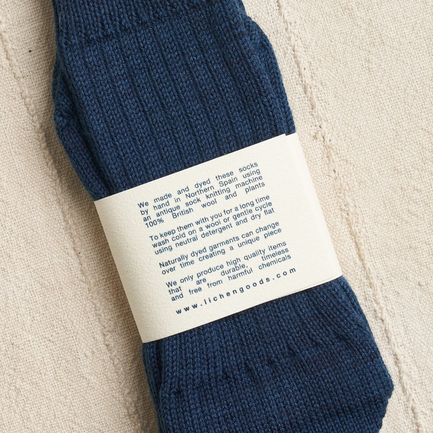 100% Wool Socks, Indigo