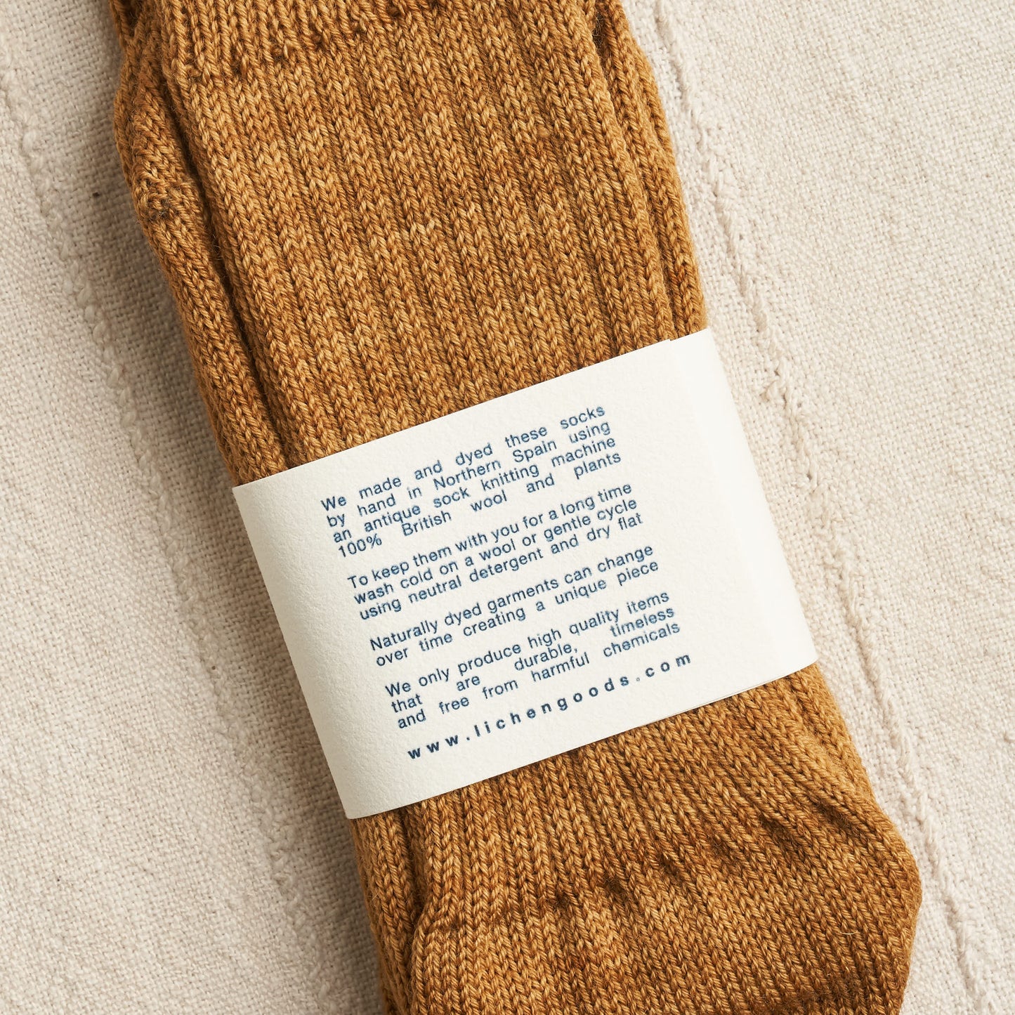 100% Wool Socks, Usnea Bronze