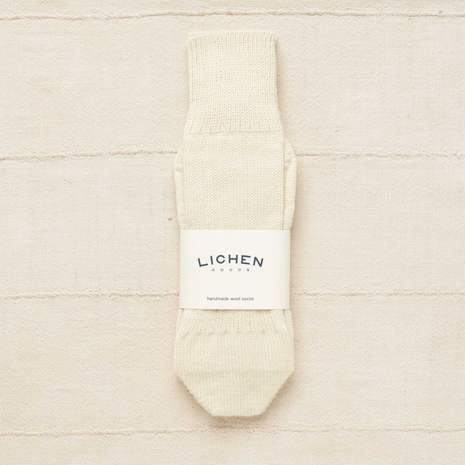 100% Wool Socks, Undyed Cream