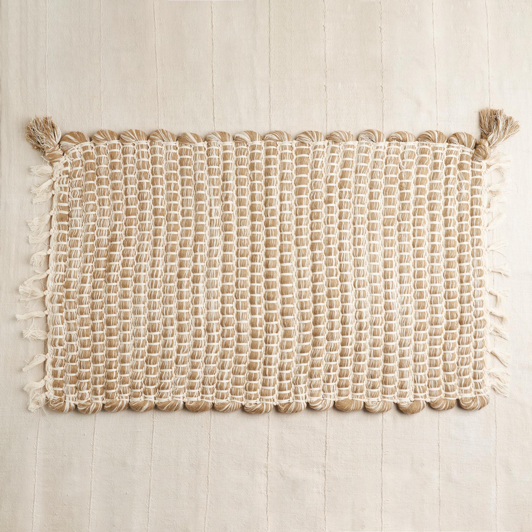 Behind the Hill | Handwoven Rug - Marbled Undyed 'Jade' Organic Cotton ...