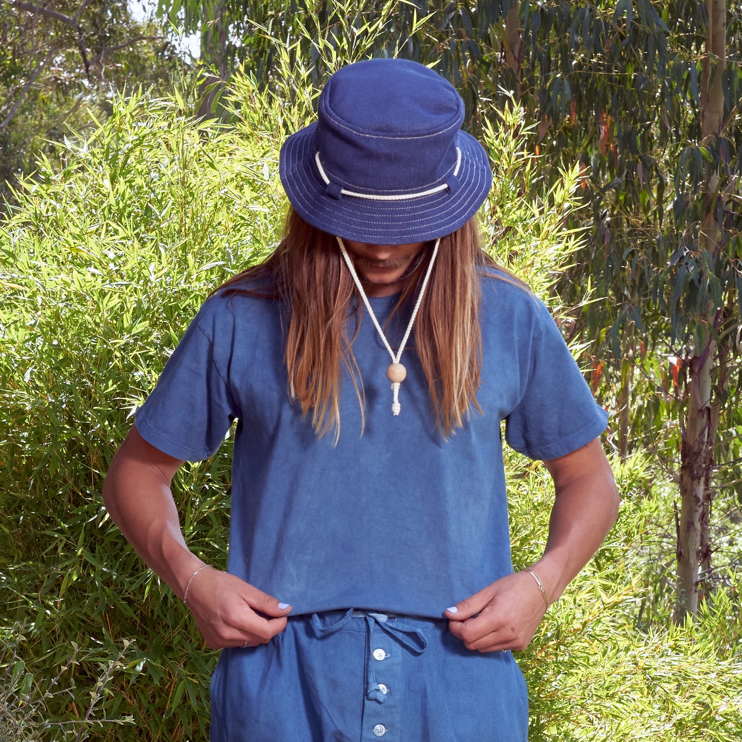 Bucket Hat, Organic Indigo Denim