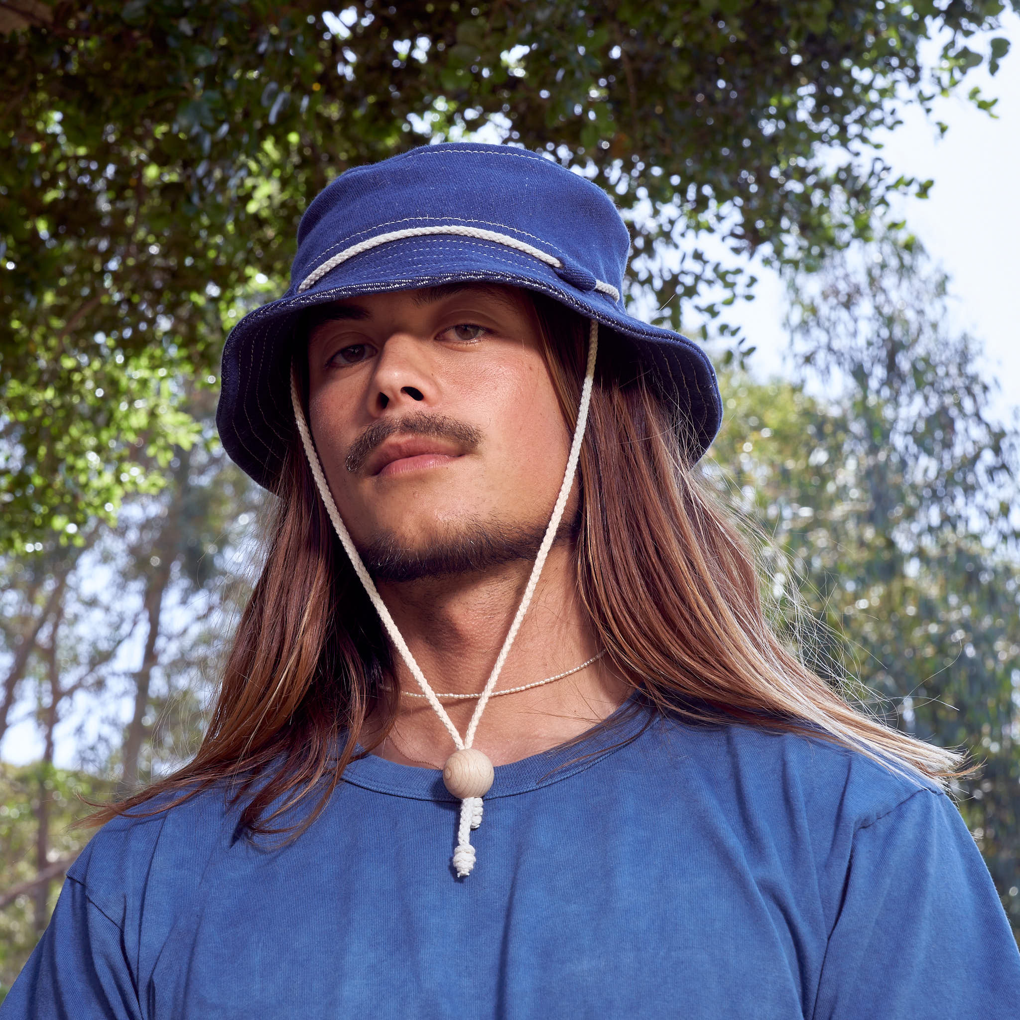 Bucket Hat, Organic Indigo Denim