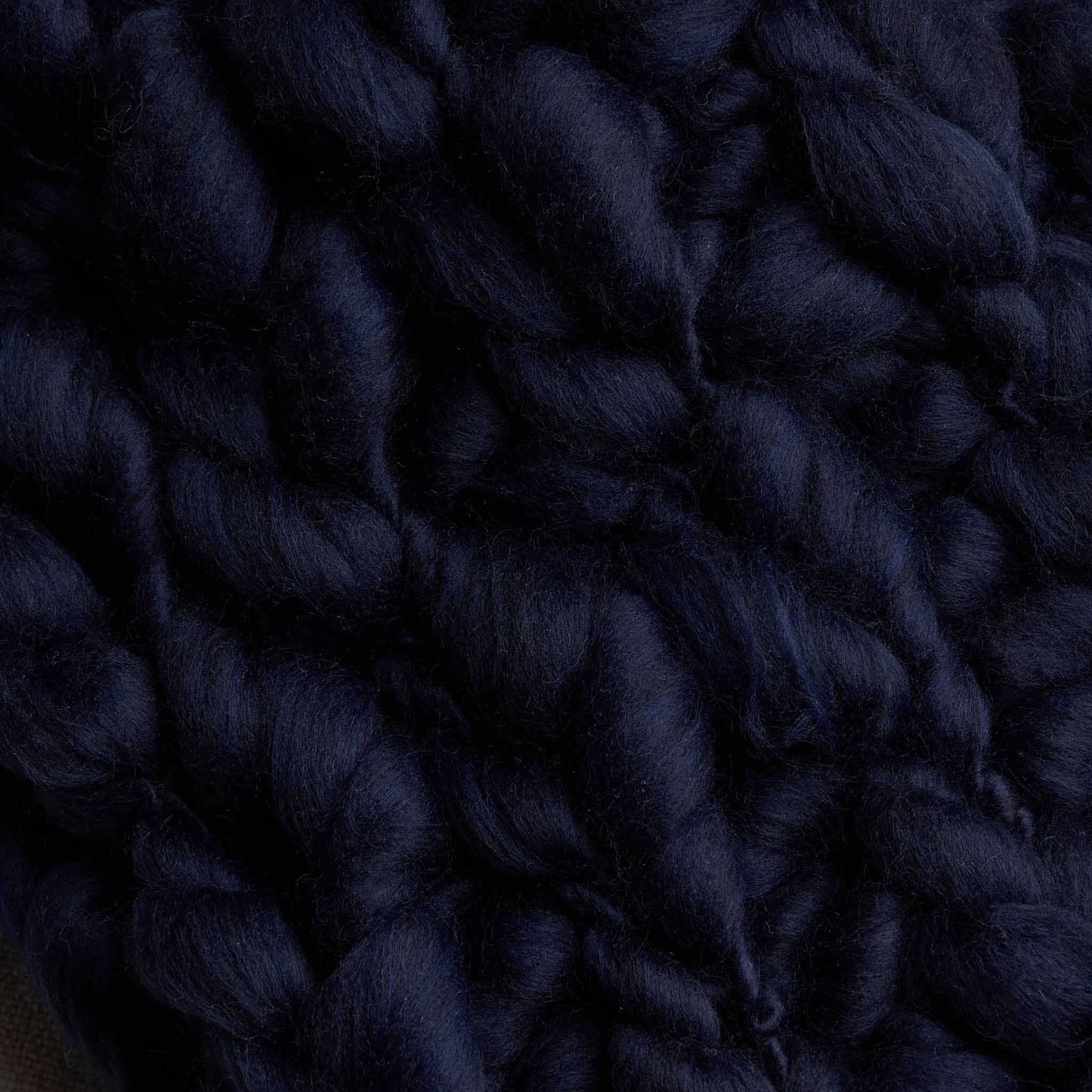 Chunky Hand-Knit Merino Wool Snood, Indigo
