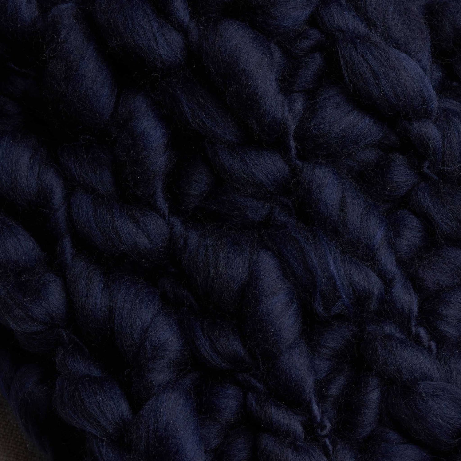 Chunky Hand-Knit Merino Wool Snood, Indigo