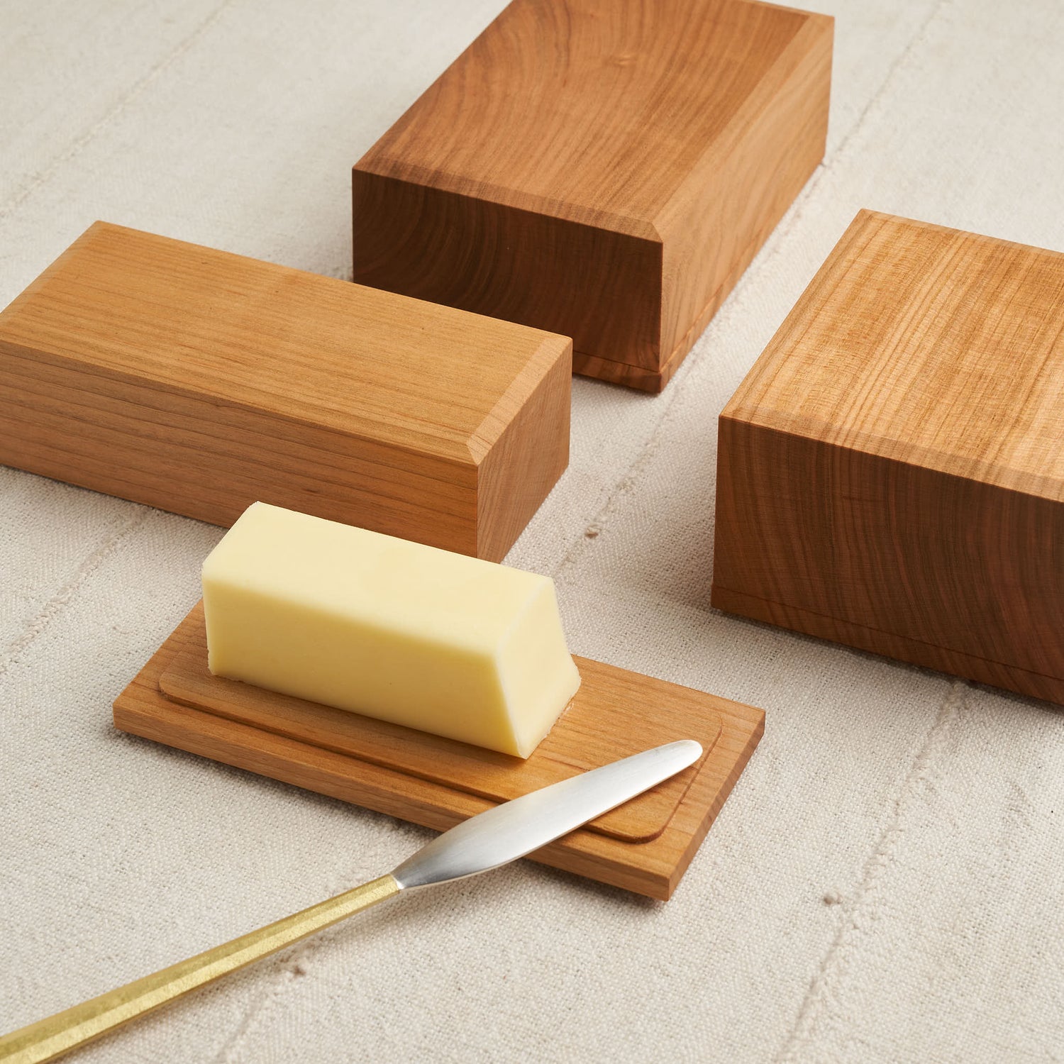 Natural Cherrywood Butter Keeper