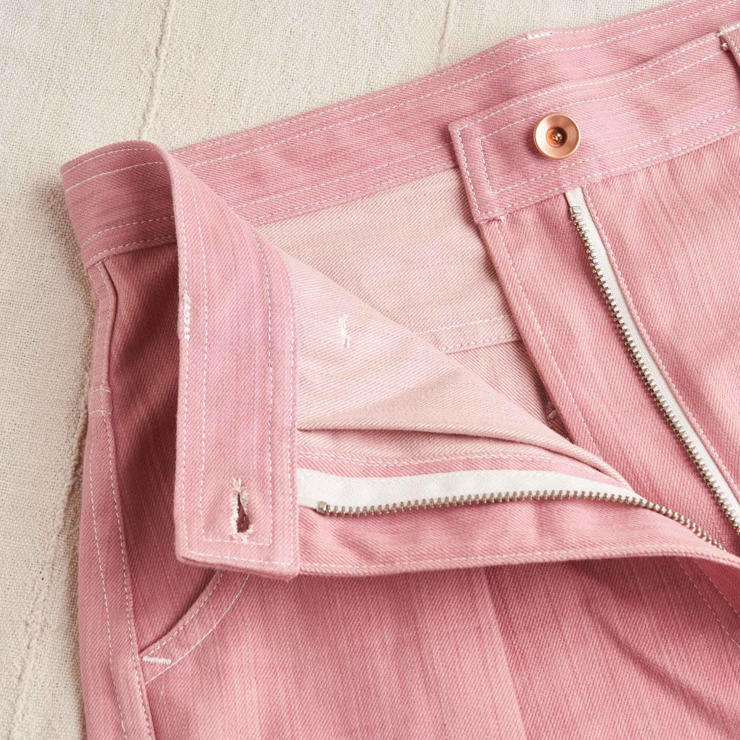 Jeannie Skirt, Sappy Pink Organic Denim