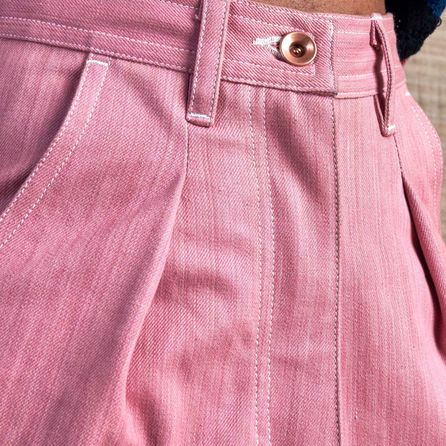 Jeannie Skirt, Sappy Pink Organic Denim