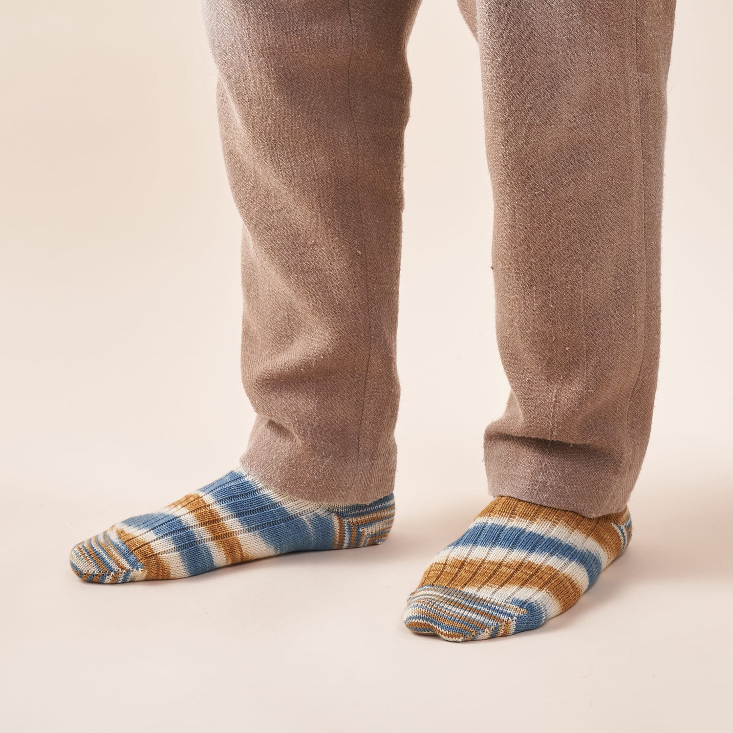 100% Wool Socks, Usnea-Indigo Tie-Dye
