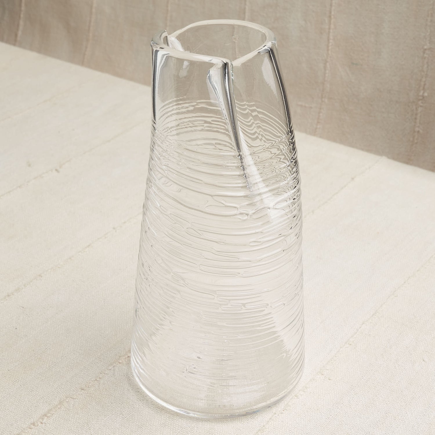 Handblown Folded Glass Carafe