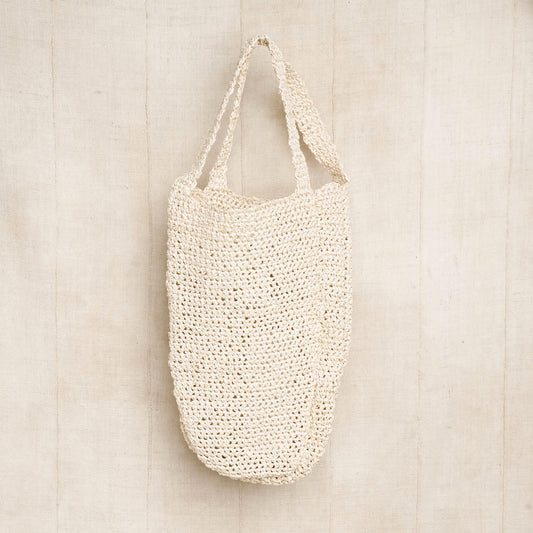 Hand Crocheted Raffia Market Bag