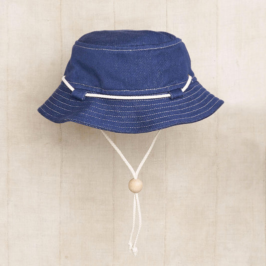Bucket Hat, Organic Indigo Denim