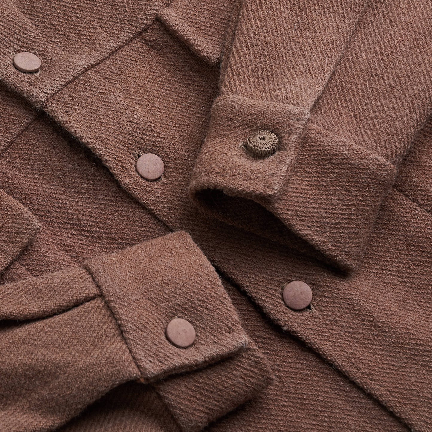 Working Jacket, Brick Brown Merino Wool Twill