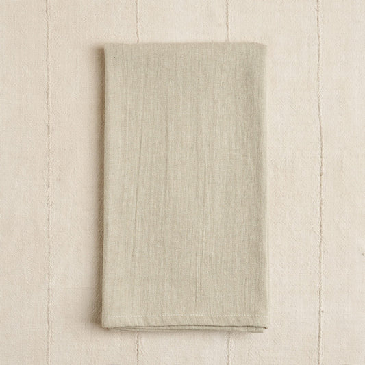 Limited Edition Organic Cotton Kitchen Towel, Undyed Green Twill