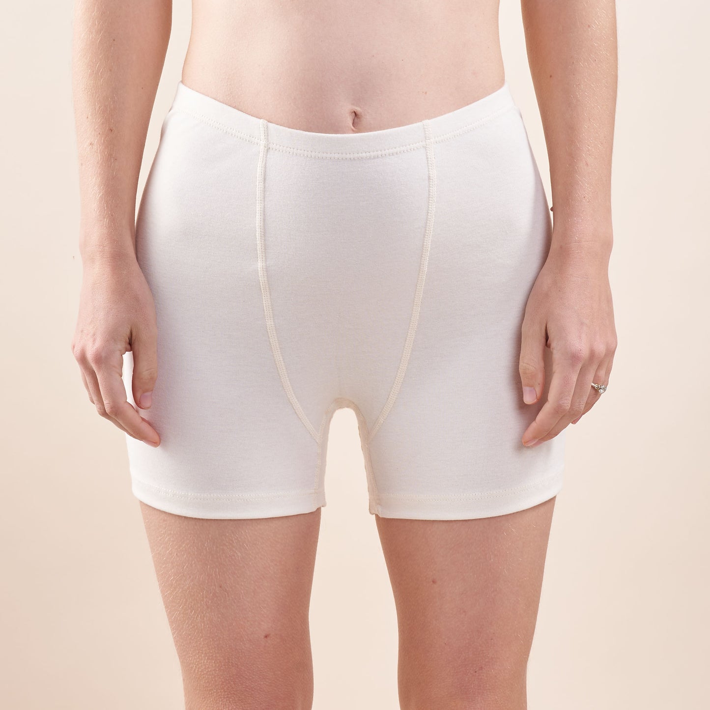 Stretch Shorts, Undyed Organic Cotton