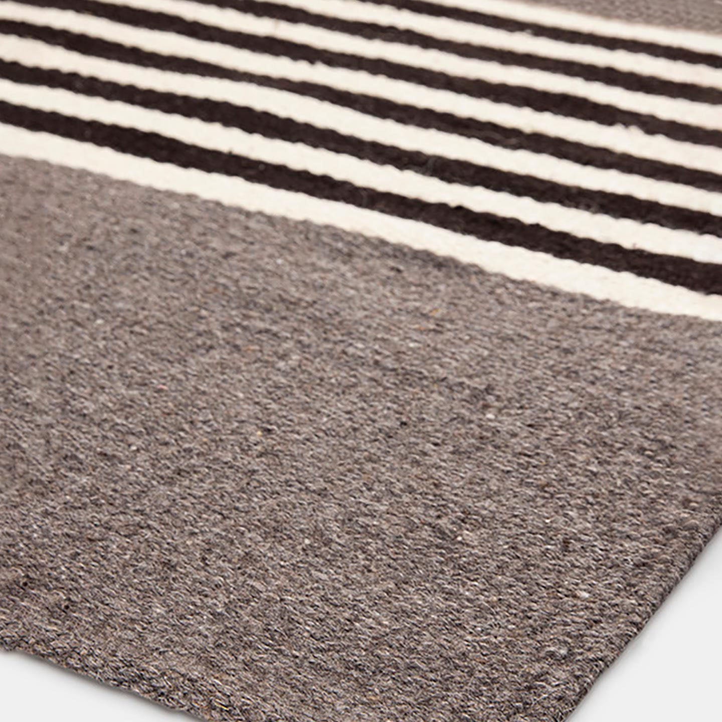 Handwoven Quehue Rug, Undyed Wool