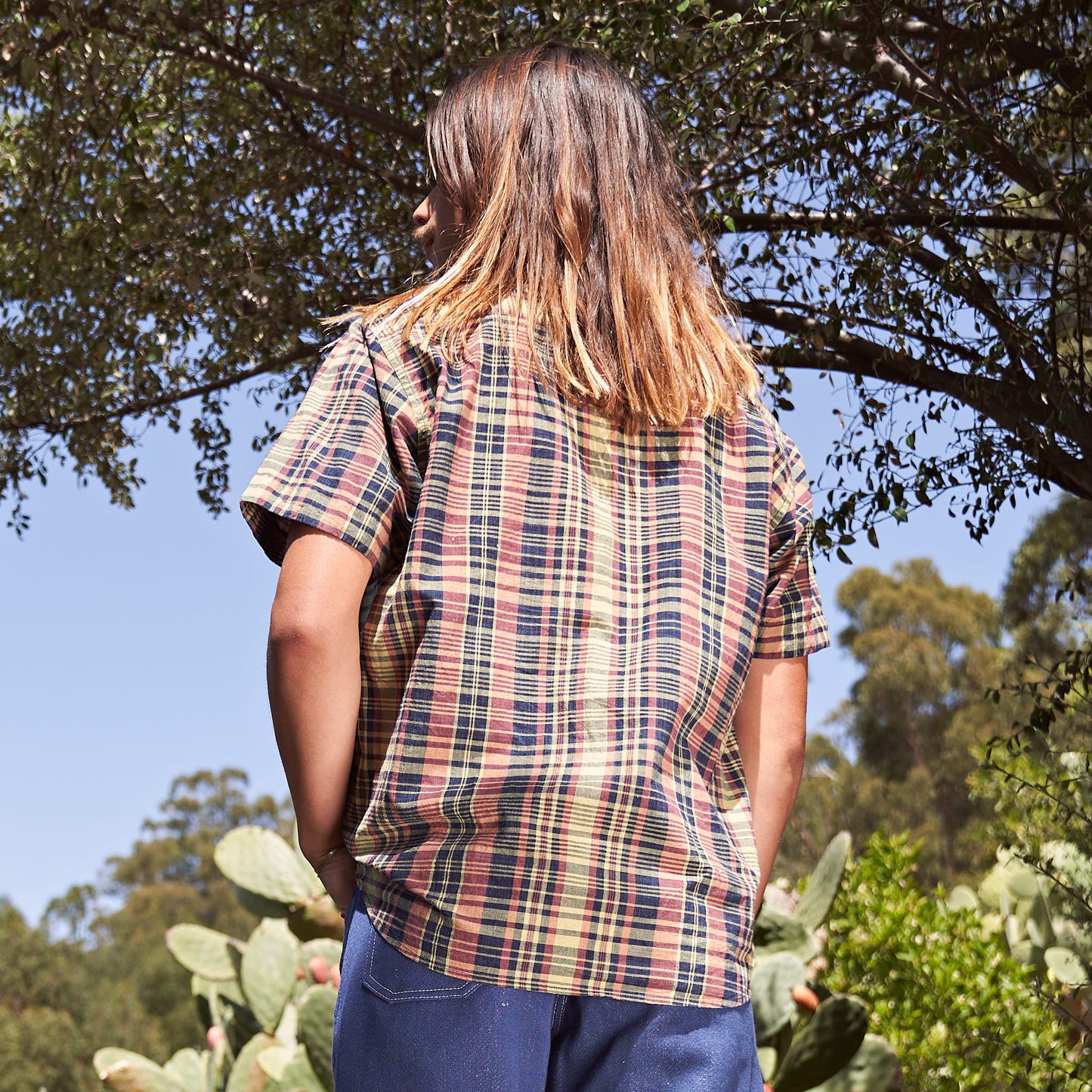 Cedar Shirt, Organic Plant Dyed Madras