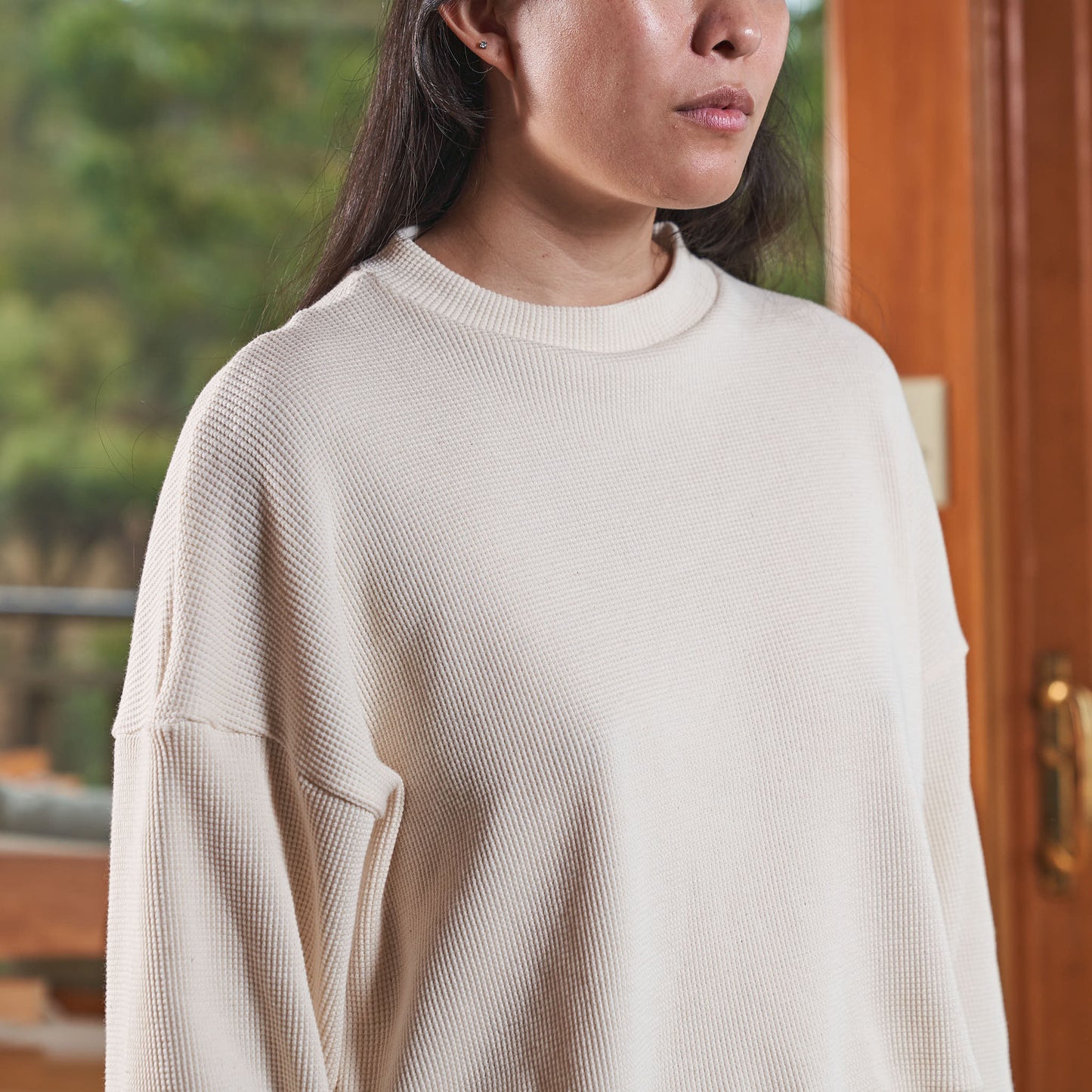 Everyday Sweatshirt, Undyed Organic Cotton Waffle