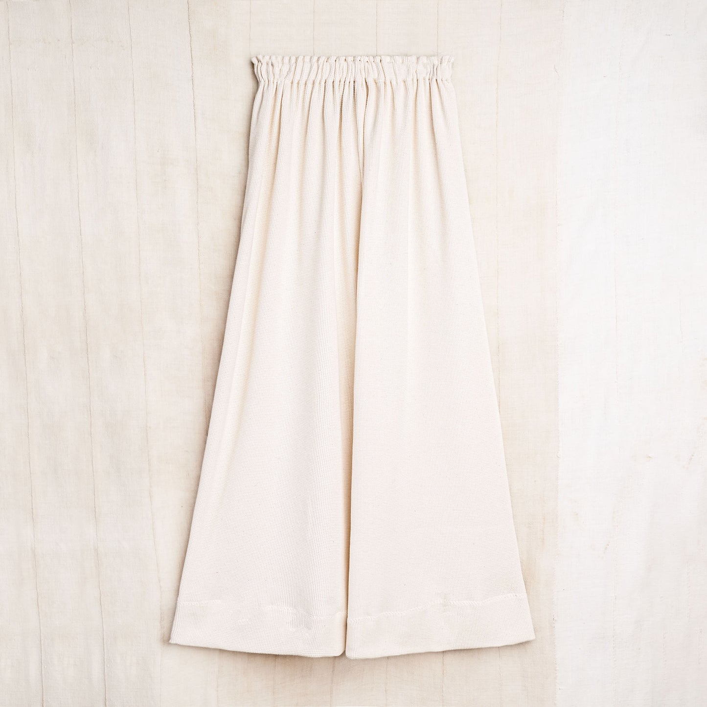 Drape Pants, Undyed Organic Cotton Waffle