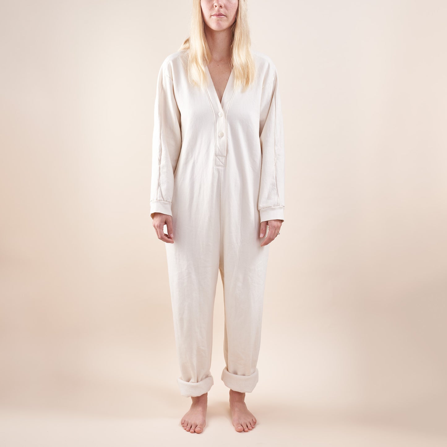 Easy Coverall, Undyed Organic Cotton Fleece