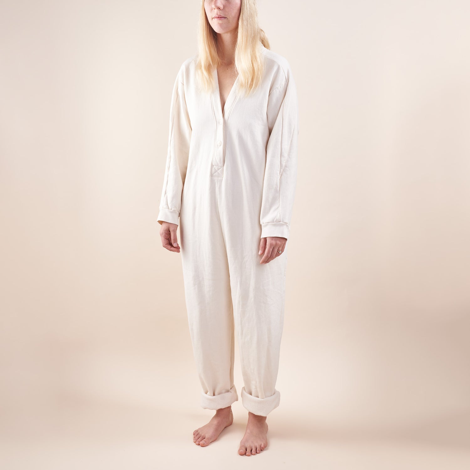 Easy Coverall, Undyed Organic Cotton Fleece