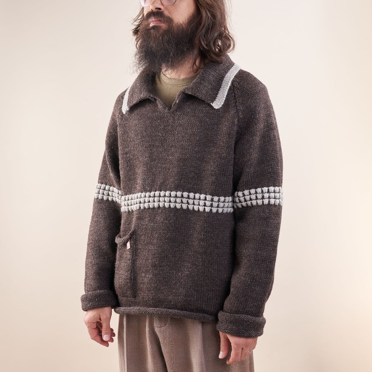Samizdat Sweater, Undyed Two-Tone Wool